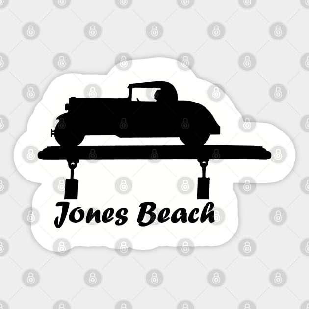 Jones Beach Art Deco Sign - Car Sticker by Mackabee Designs